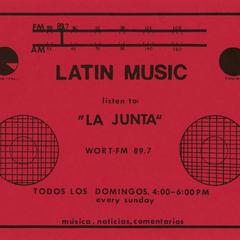 Poster for "La Junta" radio show on WORT