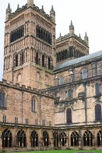 Durham Cathedral cloister, nave and west towers