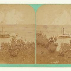 Stereoscopic views of side view of the Key City on Lake Pepin