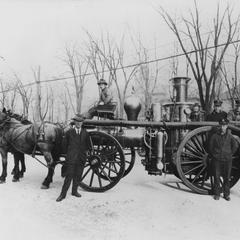 Steamer fire engine and crew circa 1925