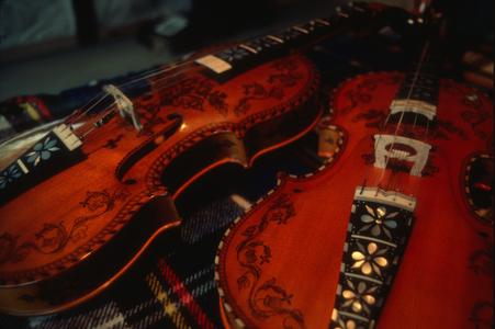 Norwegian hardanger fiddles (made by Ron Poast)
