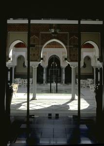 Courtyard of La Mamounia Hotel in Marrakech Built in 1920s