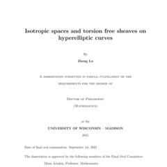 Isotropic spaces and torsion free sheaves on hyperelliptic curves