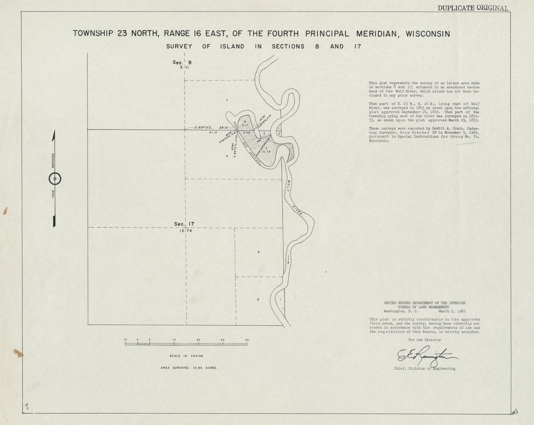 [Public Land Survey System map: Wisconsin Township 23 North, Range 16 East]