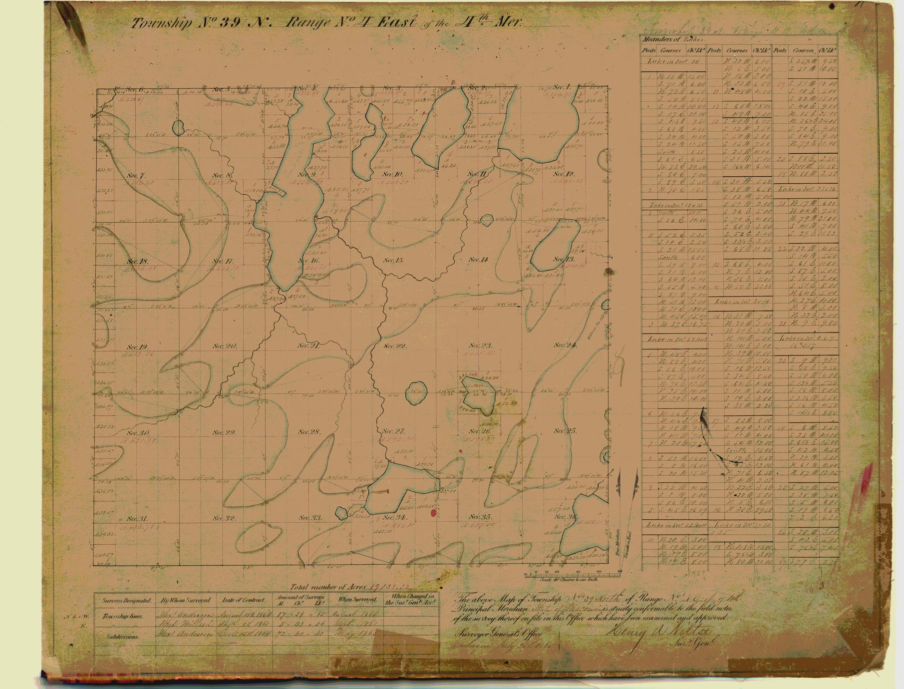 [Public Land Survey System map: Wisconsin Township 39 North, Range 04 East]