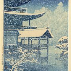 Snow at the Golden Pavilion, from the series Selection of Scenes of Japan
