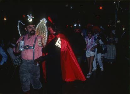 Masqueraders on parade at a Fasching dance