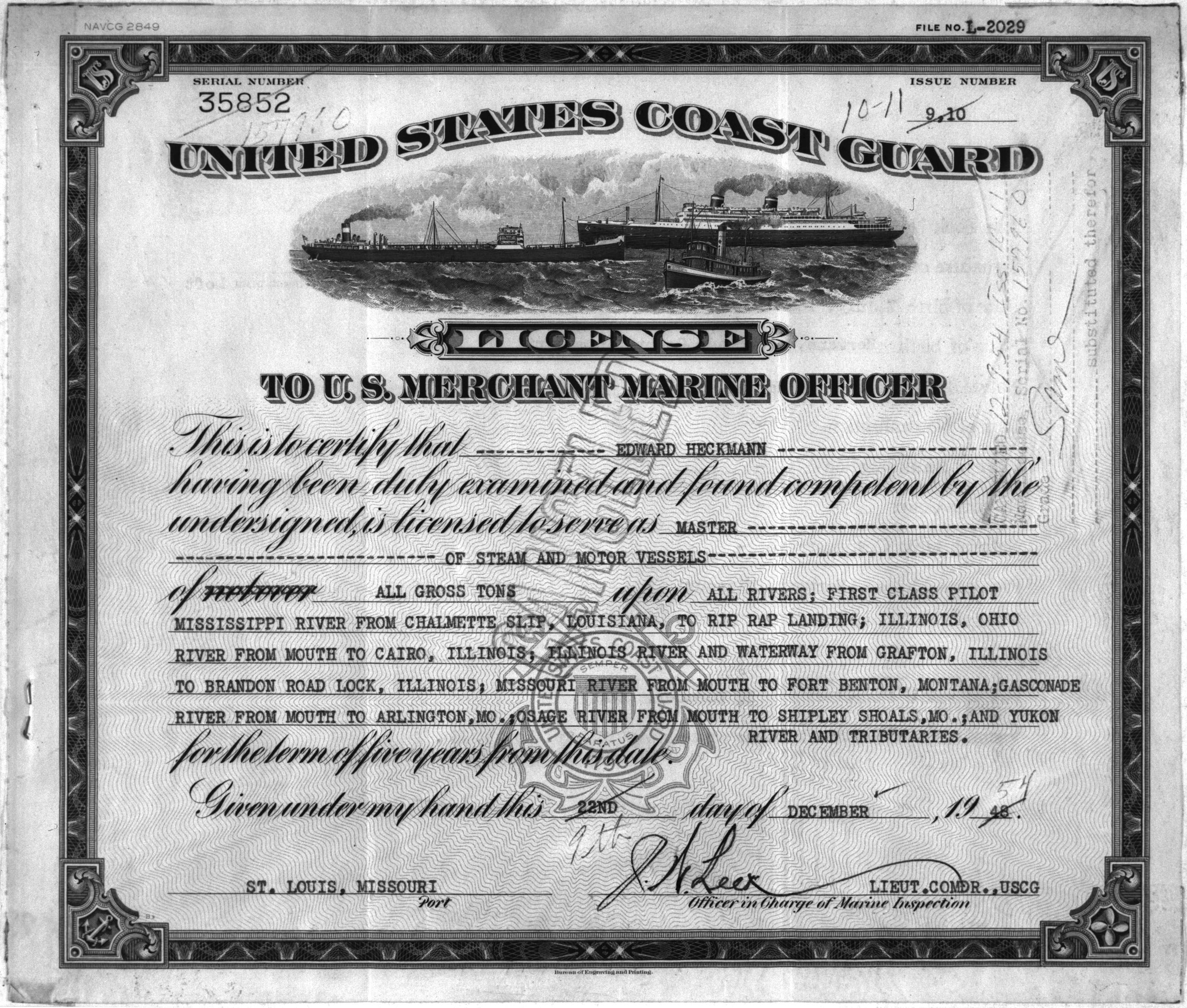 Merchant Marine Officer License