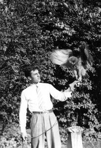 Carl Leopold with owl