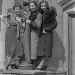 Female students in front of Dempsey Hall