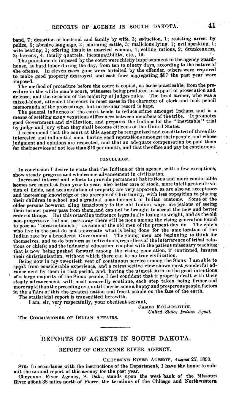 Annual report of the Commissioner of Indian Affairs, for the year 1890 ...