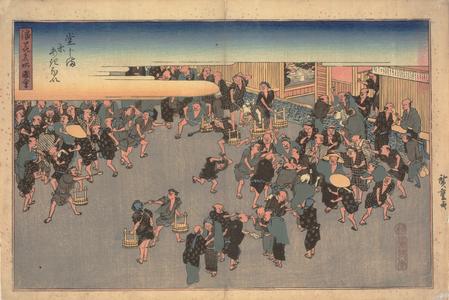 The Rice Market at Dojima, from the series Pictures of Famous Places in Osaka