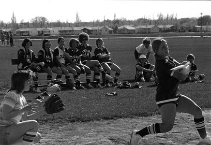 Women's Softball team in action, UW Fond du Lac