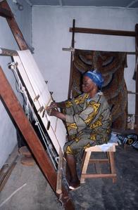 Woman at the Weaving Center