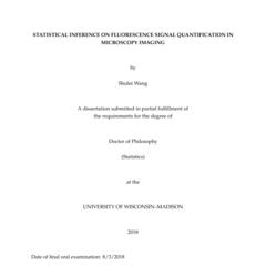 Statistical Inference on Fluorescence Signal Quantification in Microscopy Imaging