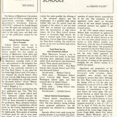 The history of Manitowoc's secondary schools