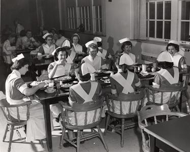 Nursing students at lunch