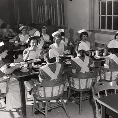 Nursing students at lunch