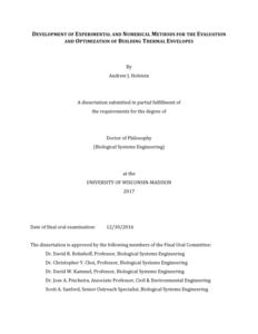 Development of Experimental and Numerical Methods for the Evaluation and Optimization of Building Thermal Envelopes