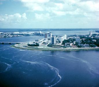 A View of Abidjan Across the Harbor After the New Bridge