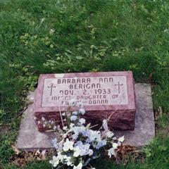 Tombstone of Barbara Berigan