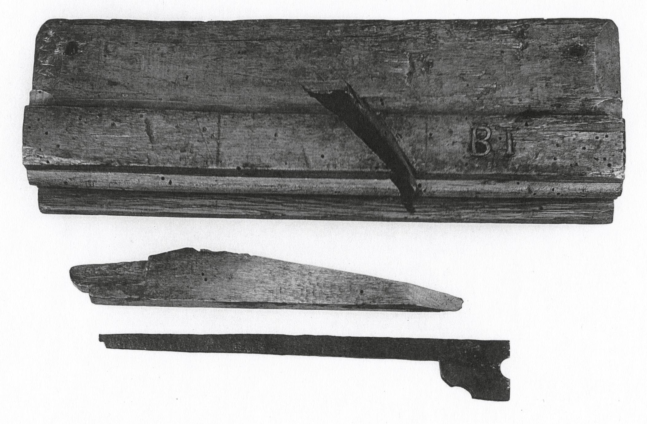 Black and white photograph of center bead planes.