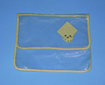 Clear plastic handkerchief envelope