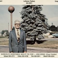 Barneveld's Bicentennial Man-of-the-Year, 1976