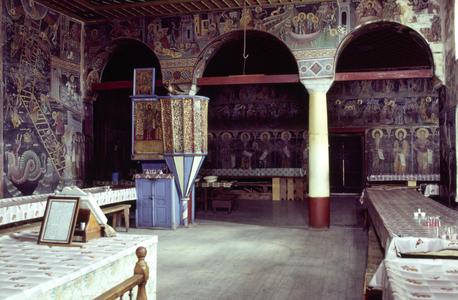 Interior view of the Refectory at Dionysiou