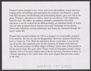 Piranesi's Views of Rome