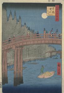 Bamboo Yards at Kyo Bridge, no. 76 from the series One-hundred Views of Famous Places in Edo