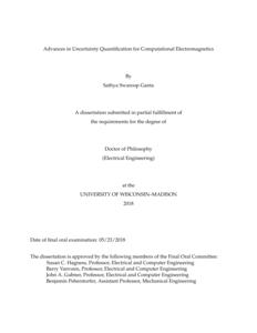 Advances in uncertainty quantification for computational electromagnetics