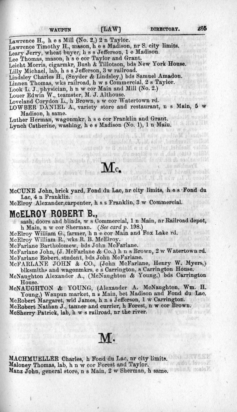 Fond du Lac County gazetteer Full view UWDC UWMadison Libraries