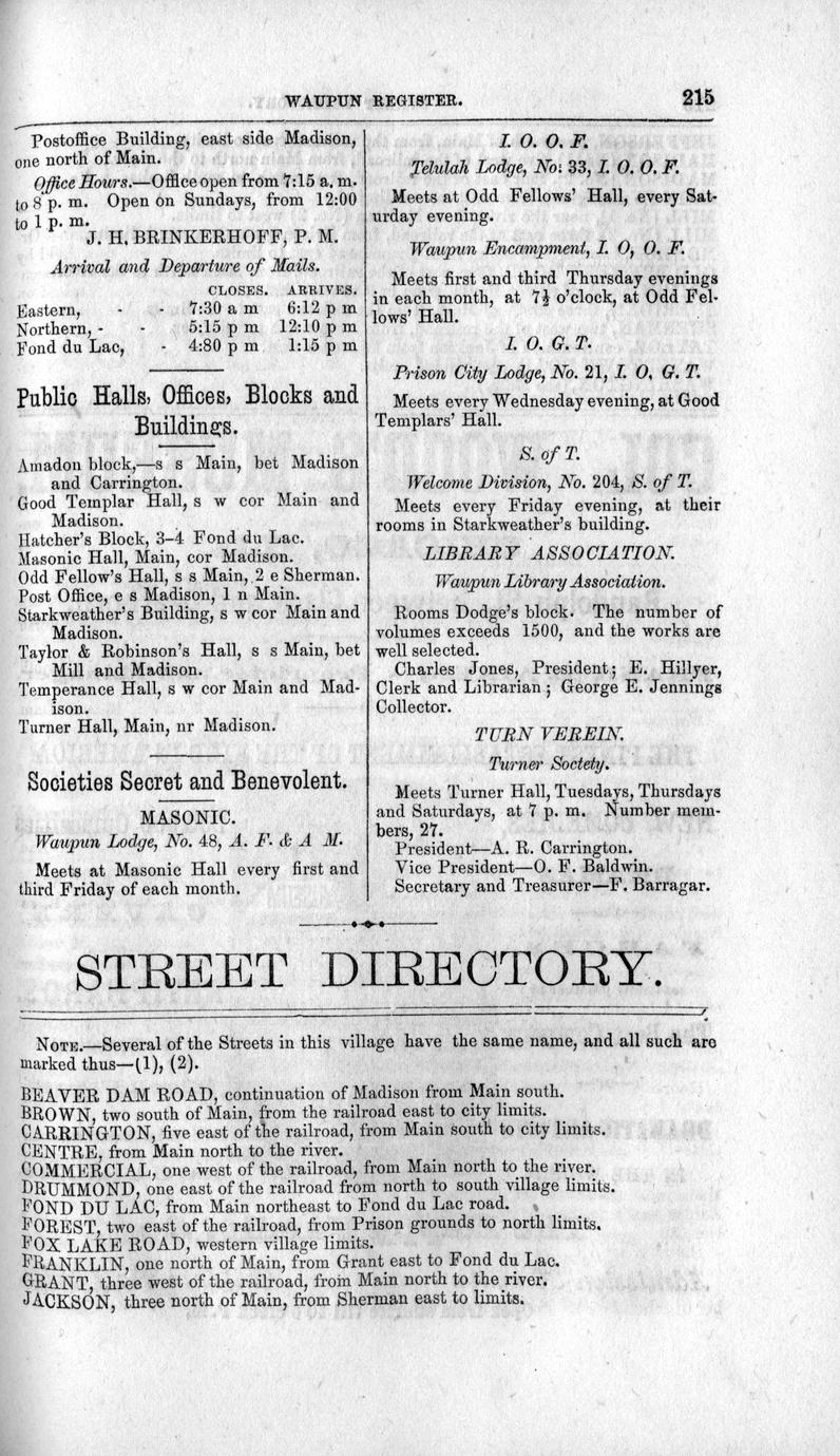 Fond du Lac County gazetteer Full view UWDC UWMadison Libraries