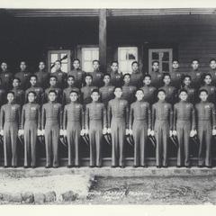 Cadets standing in uniform, Philippine Military Academy, Baguio