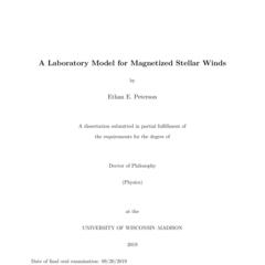 A Laboratory Model for Magnetized Stellar Winds