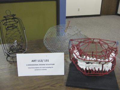 Student 3-D art exhibit