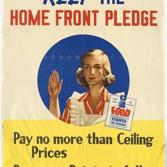 'Keep the home front pledge' poster
