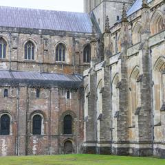 Winchester Cathedral north transept from the west