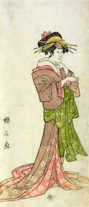 The Actor Iwai Kumesaburo I as the Courtesan Agemaki