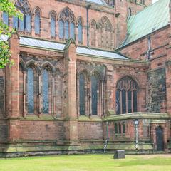 Carlisle Cathedral exterior north side of chancel