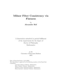 Milnor Fiber Consistency via Flatness