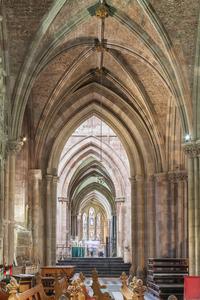 Worcester Cathedral interior nave north aisle