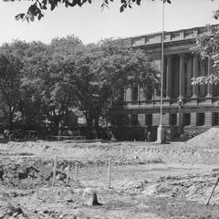 Library Mall construction