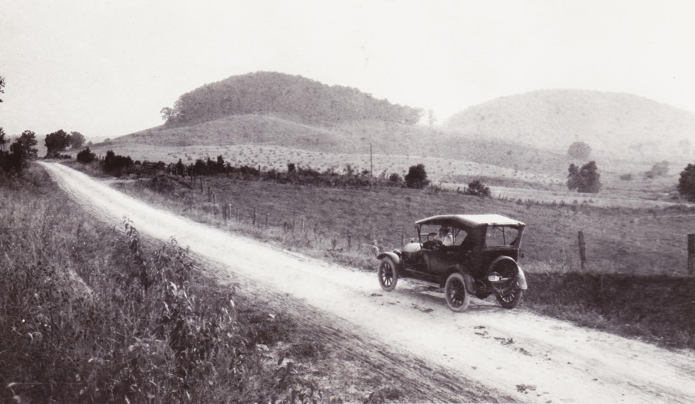 Road near a hillside