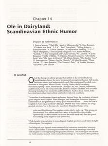Ole in Dairyland : Scandinavian ethnic humor (1 of 3)