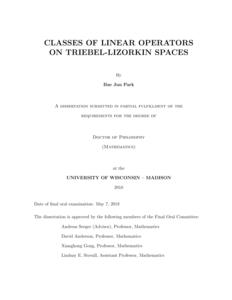 CLASSES OF LINEAR OPERATORS ON TRIEBEL-LIZORKIN SPACES