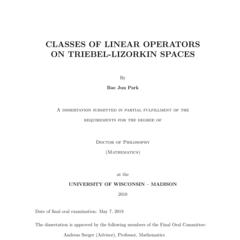 CLASSES OF LINEAR OPERATORS ON TRIEBEL-LIZORKIN SPACES