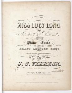 Miss Lucy Long with introduction and variations