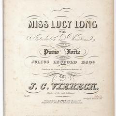 Miss Lucy Long with introduction and variations